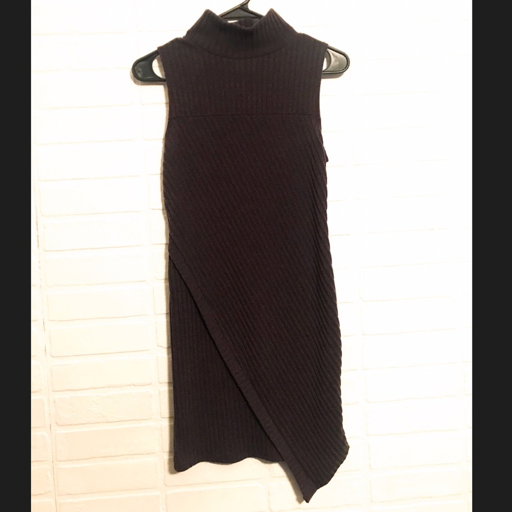 Dark grey sweater dress