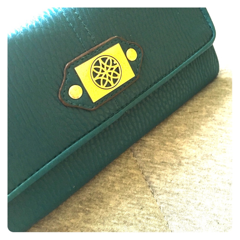 Blue leather wallet