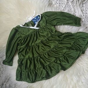 Kickee Pants 0-3 silky Christmas dress