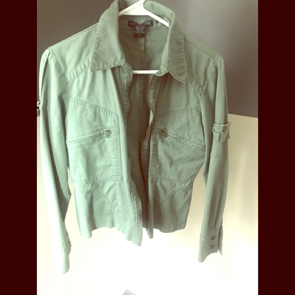Green Jean jacket