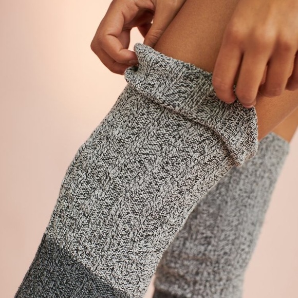 Anthro Lux Thigh High Socks cable knit - Picture 3 of 12