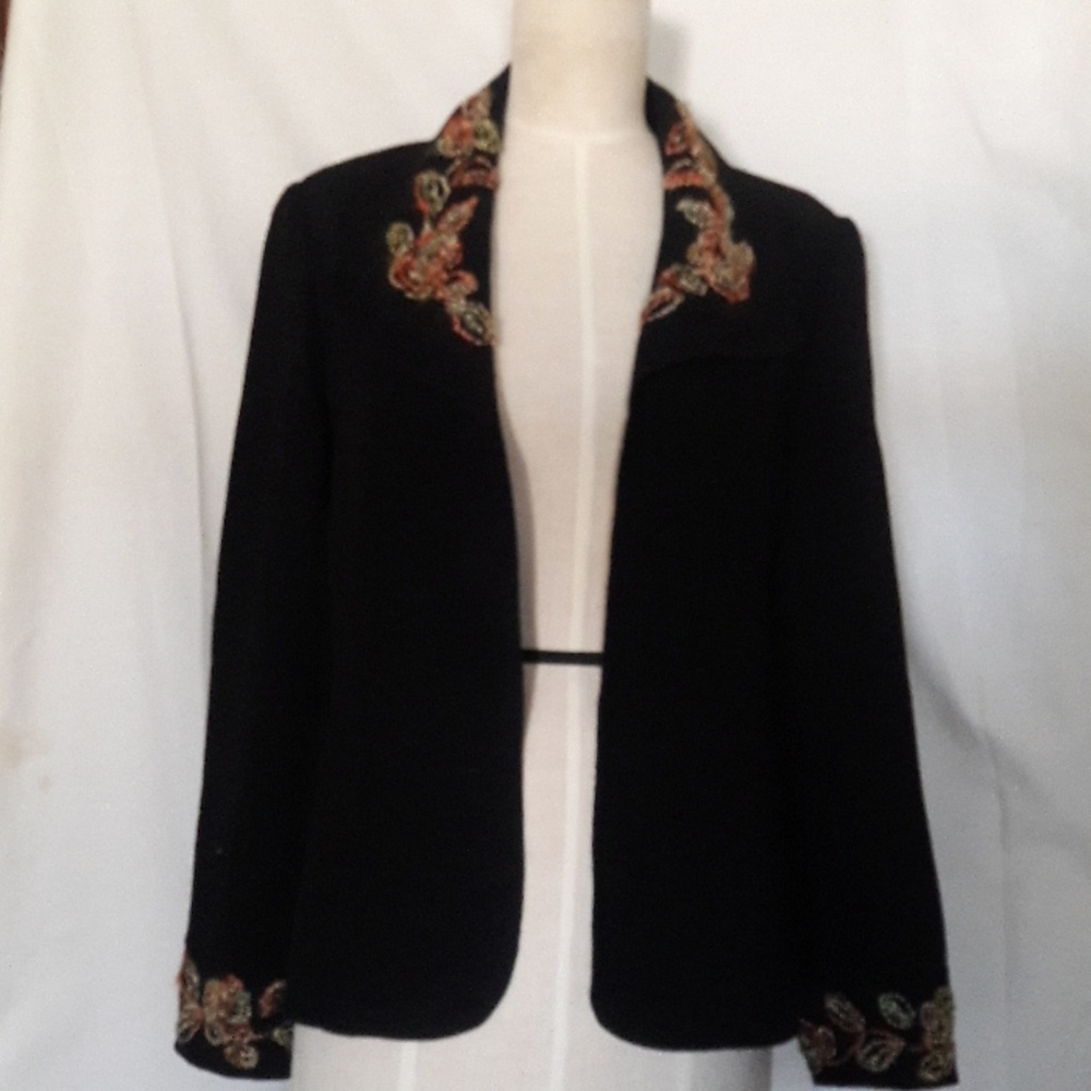 Embroidered ELLEN TRACY Wool Jacket