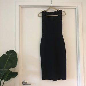 New without Tags: Zara Black Midi Dress, Size S
