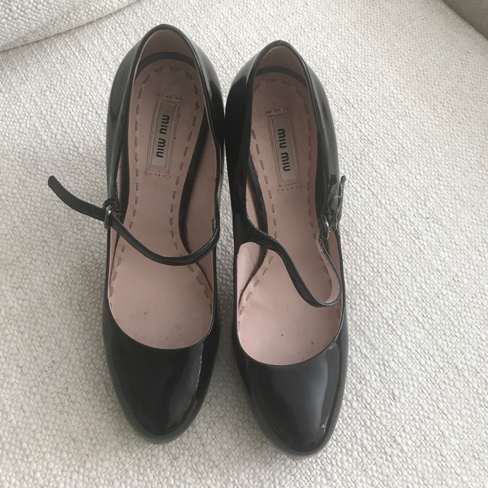 Miu miu patent leather Mary Janes