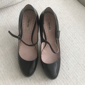 Miu miu patent leather Mary Janes