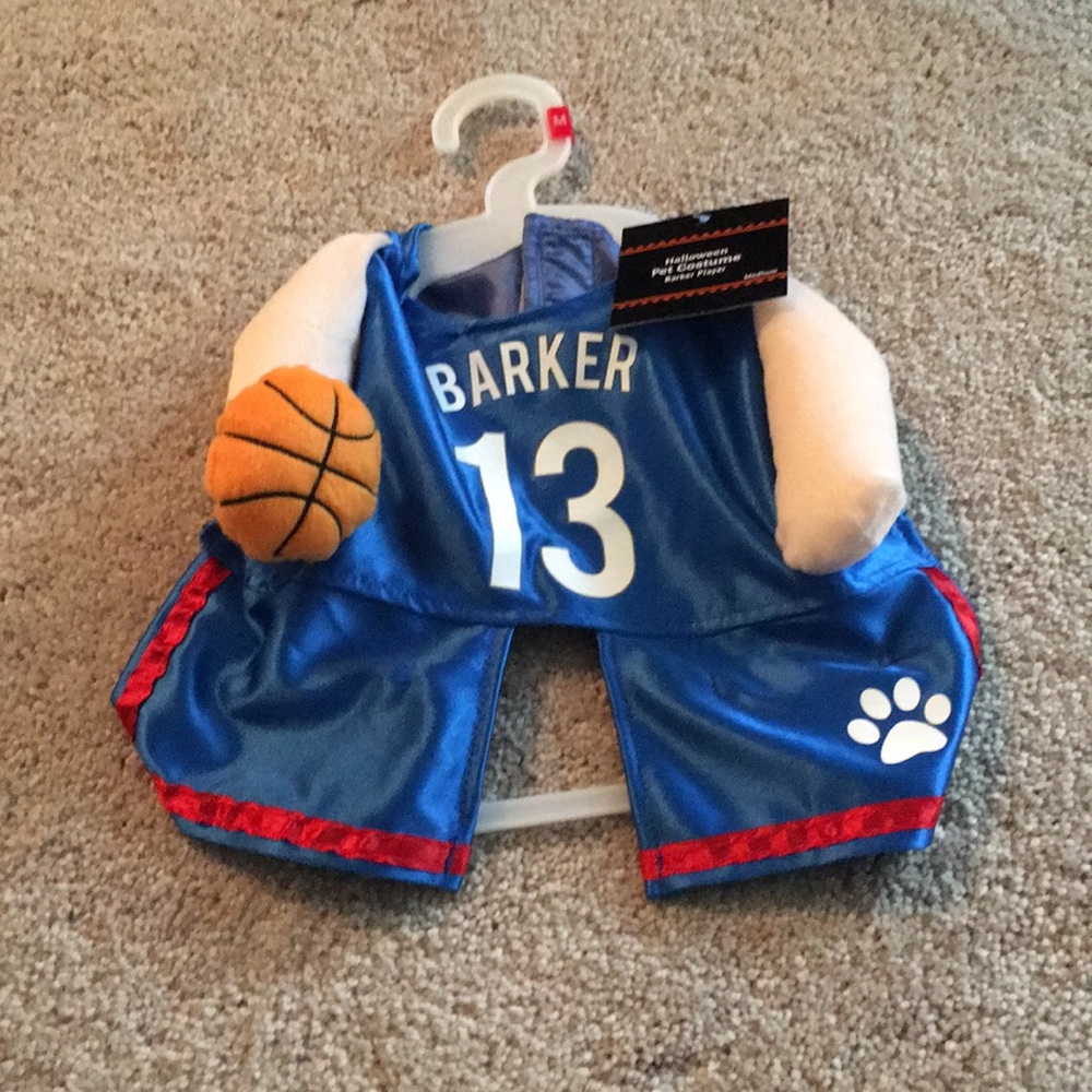 Basketball player dog costume