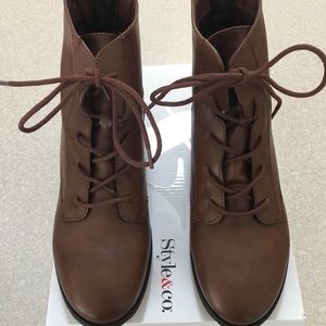 Style & Co. Brown booties Size 9 1/2