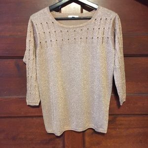 GAP Rose Gold Lurex Blend Sweater
