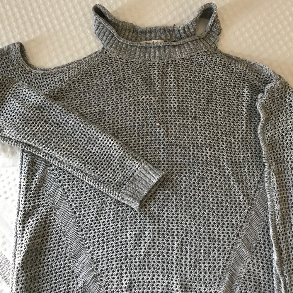 Knit Cold Shoulder Sweater