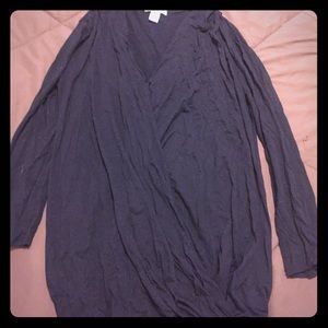 Black crossover blouse