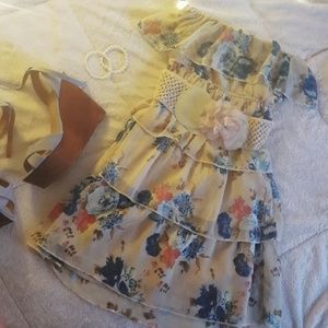 Beautiful strapless floral dress