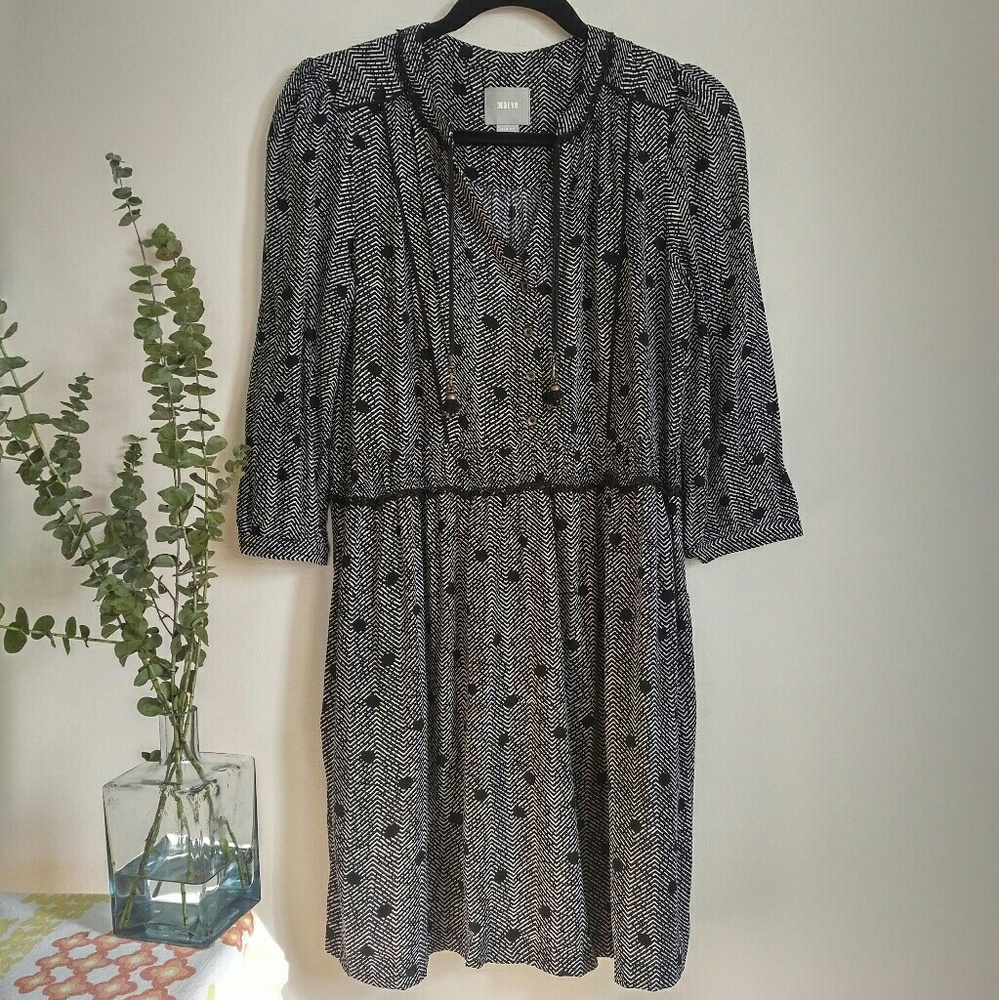 Anthropologie Maeve Galan Black/White Dress - M