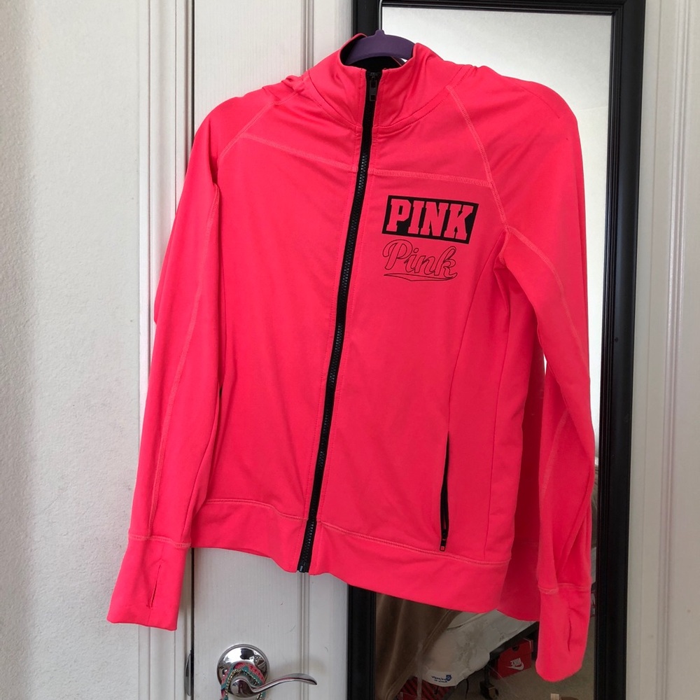 VS PINK Athletic Track Jacket with Mesh Design