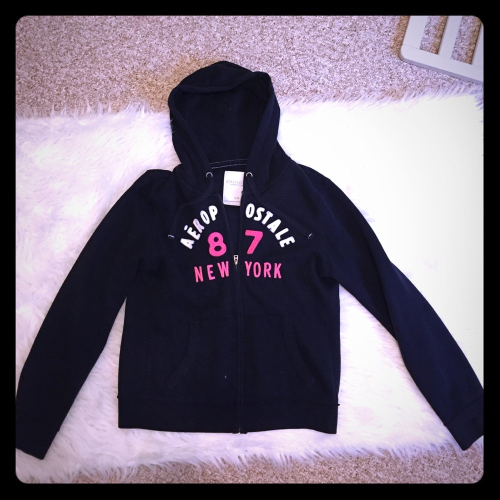 Aeropostale Full Zip Navy Hoodie