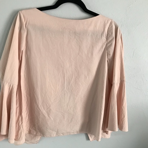 Alice and Olivia pink long sleeve slit back top - Picture 1 of 3