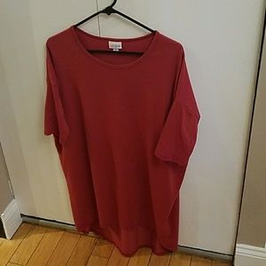 LulaRoe Irma top red/burgundy size XS