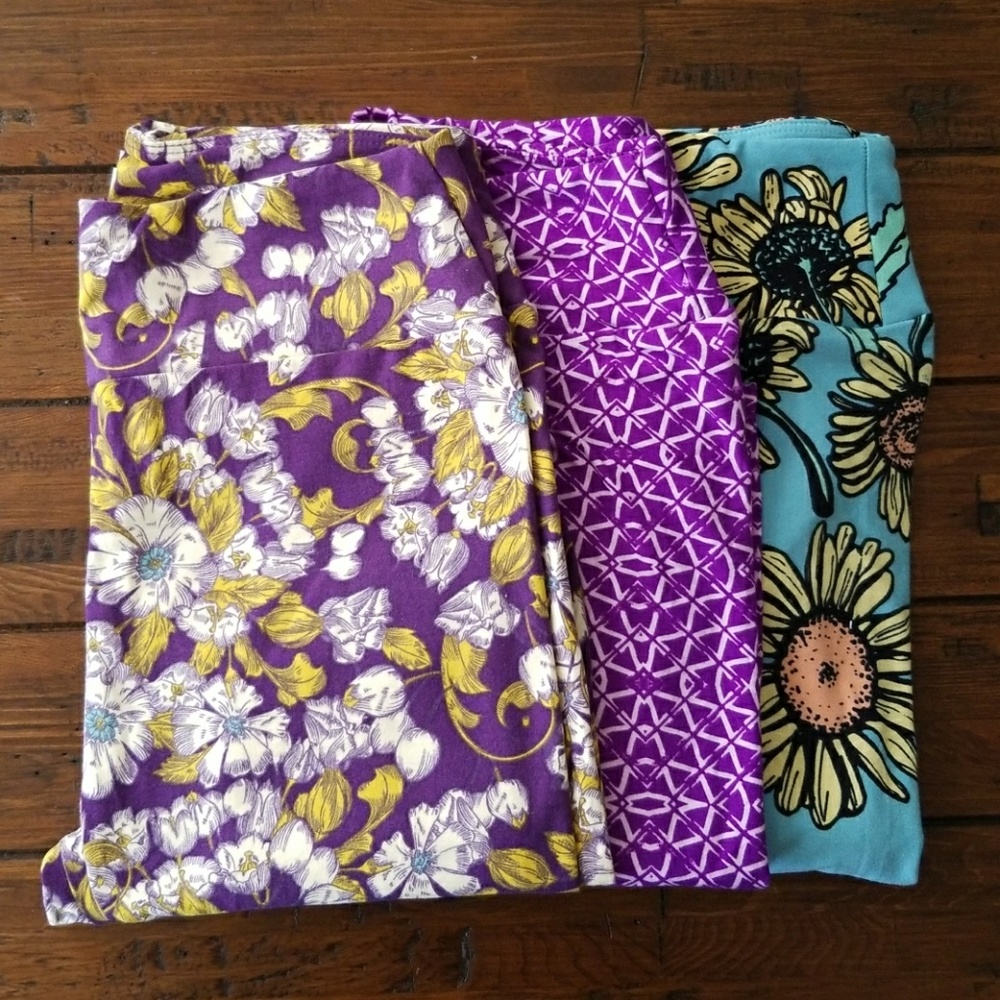 3 Pair Brand New OS Lularoe Leggings
