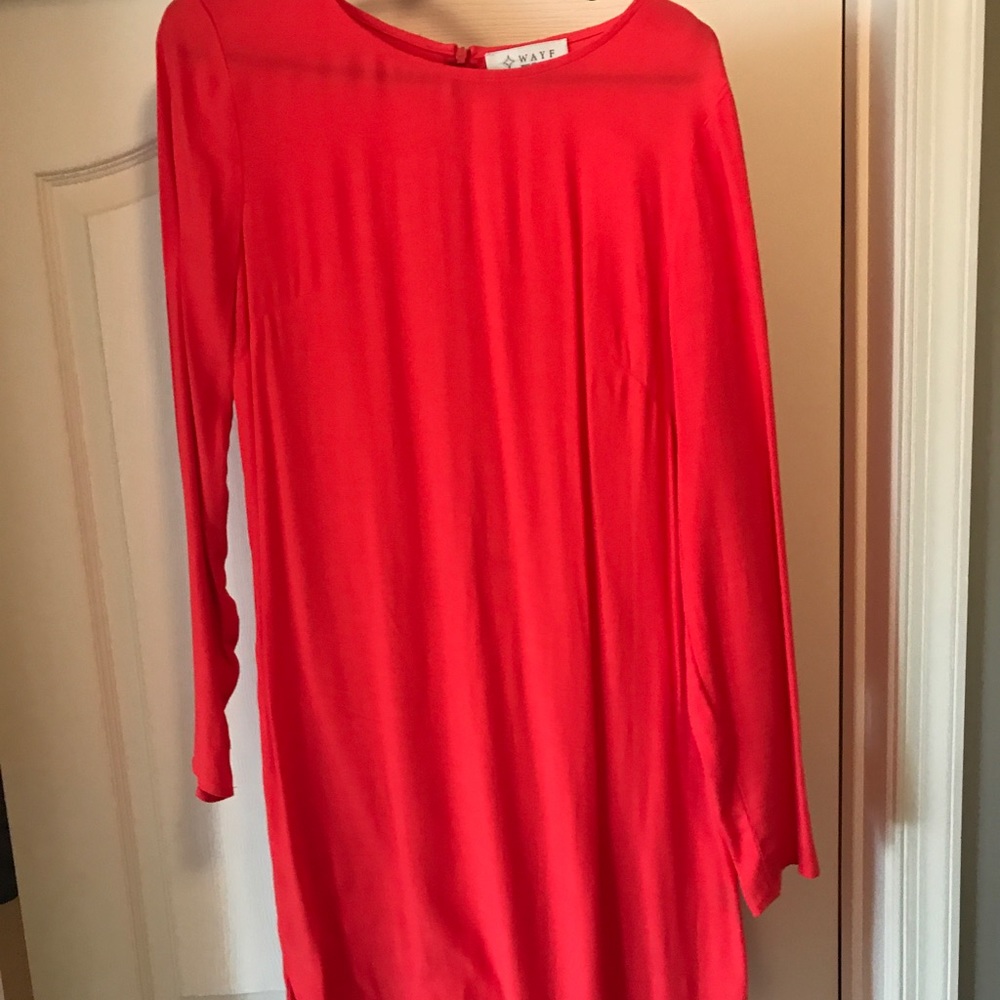 Coral midi dress