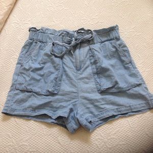 Light denim shorts