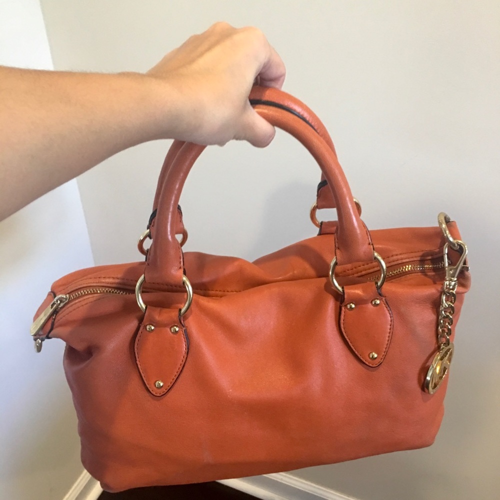 Micheal Kors Tangerine Leather Crossbody