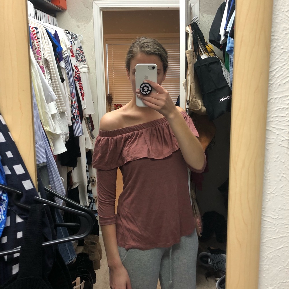 Never worn Anthro off the shoulder top