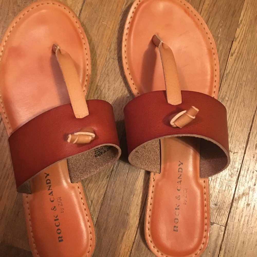 Slip on Leather Sandals from Target.
