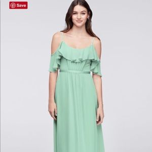 COLD-SHOULDER CHIFFON PLUS SIZE DRESS