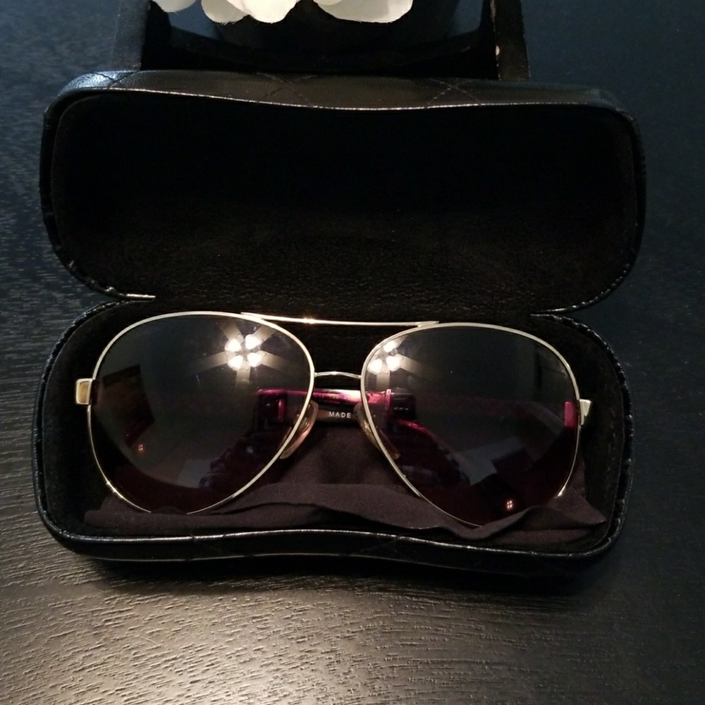Authentic Chanel aviator sunglasses