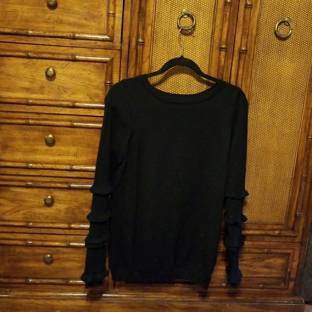 Ruffle sleeve sweater