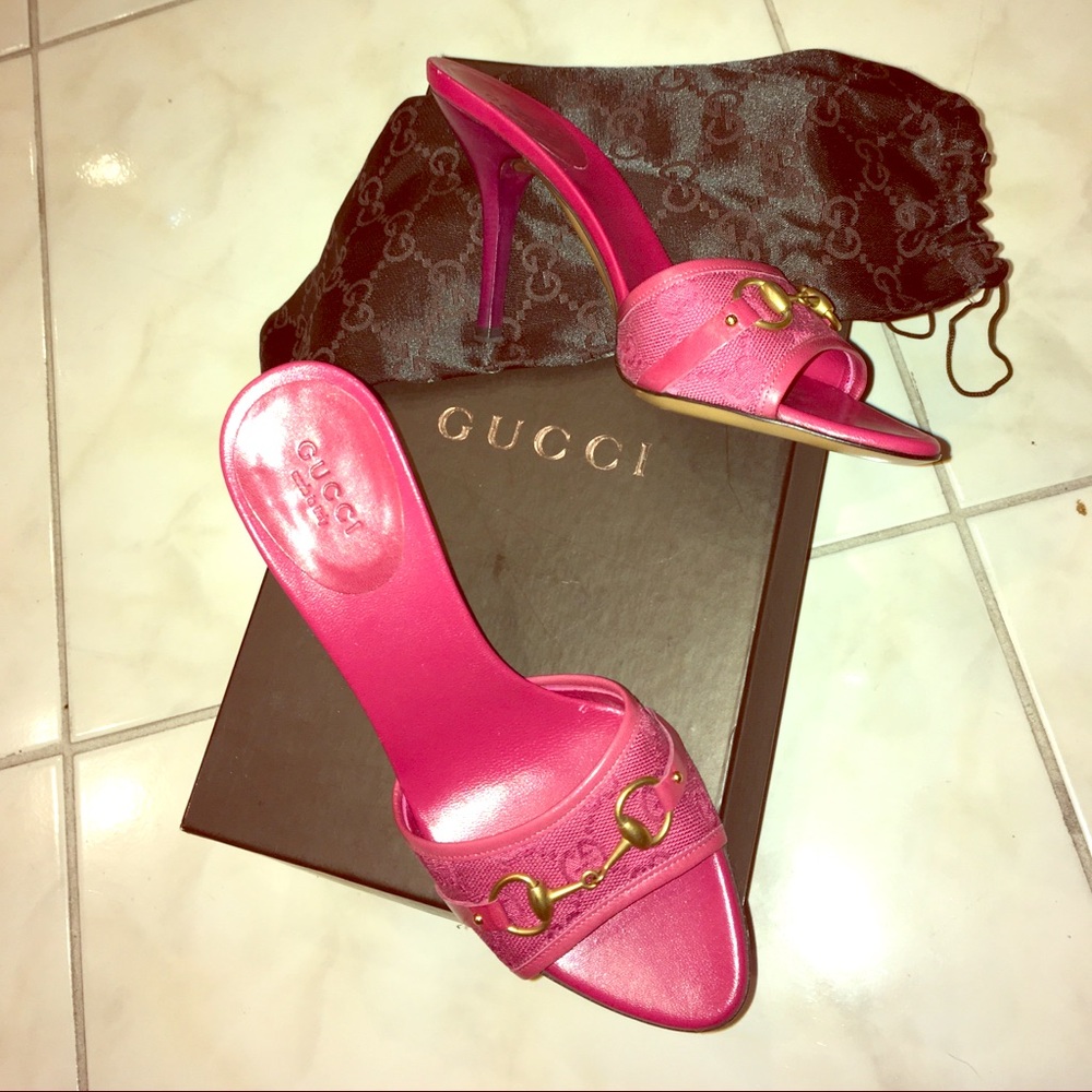 Gucci Pink Slip-on Stilettos