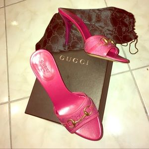 Gucci Pink Slip-on Stilettos