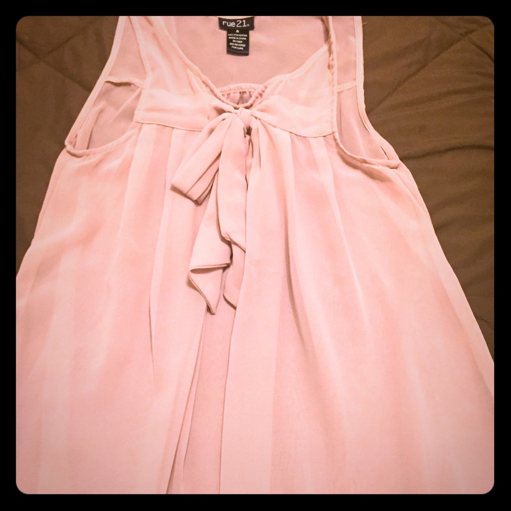 Mauve pink sheer now blouse