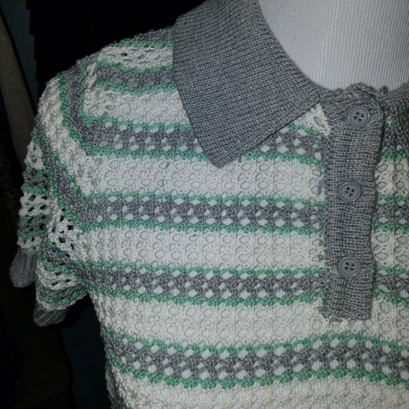 Open Sweater Knit Polo - Picture 3 of 4