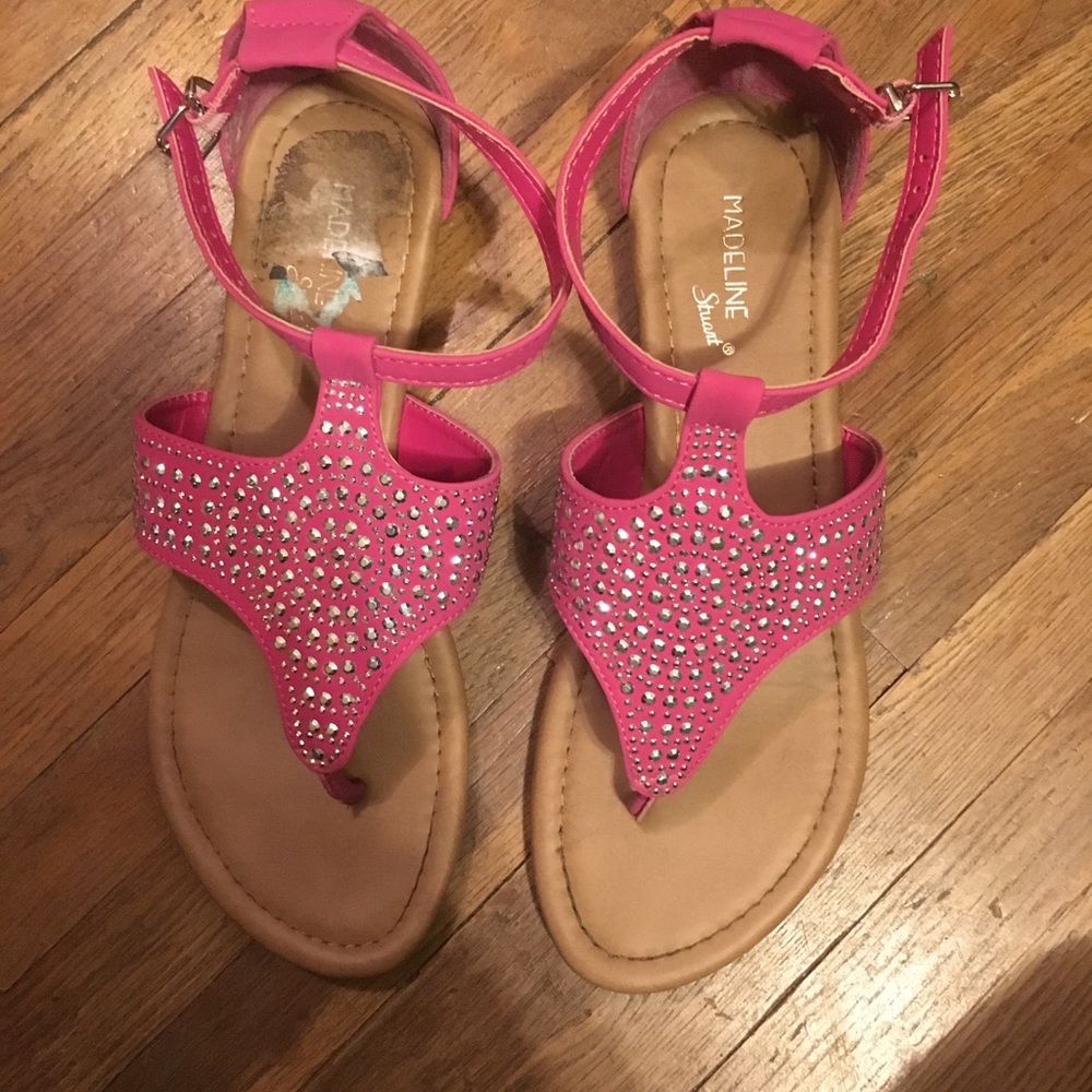 Pink Madeline Stuart sandals.
