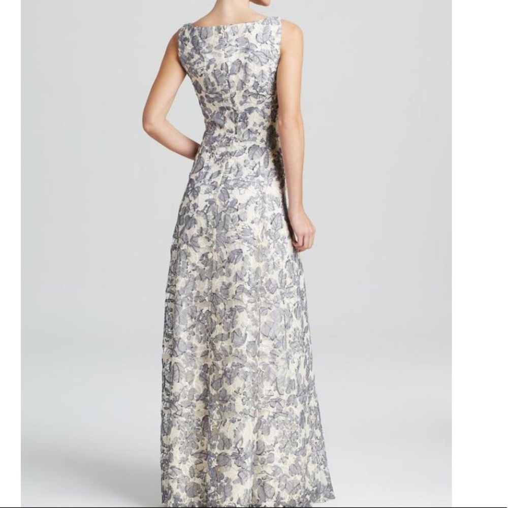 Tory Burch leaf motif lace gown