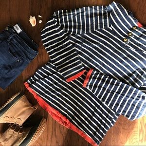 Free People Navy Stripe Hoodie