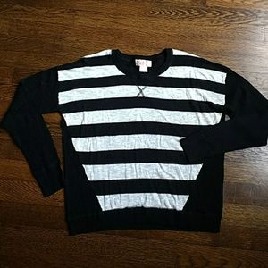 Long Sleeve B&W Striped T