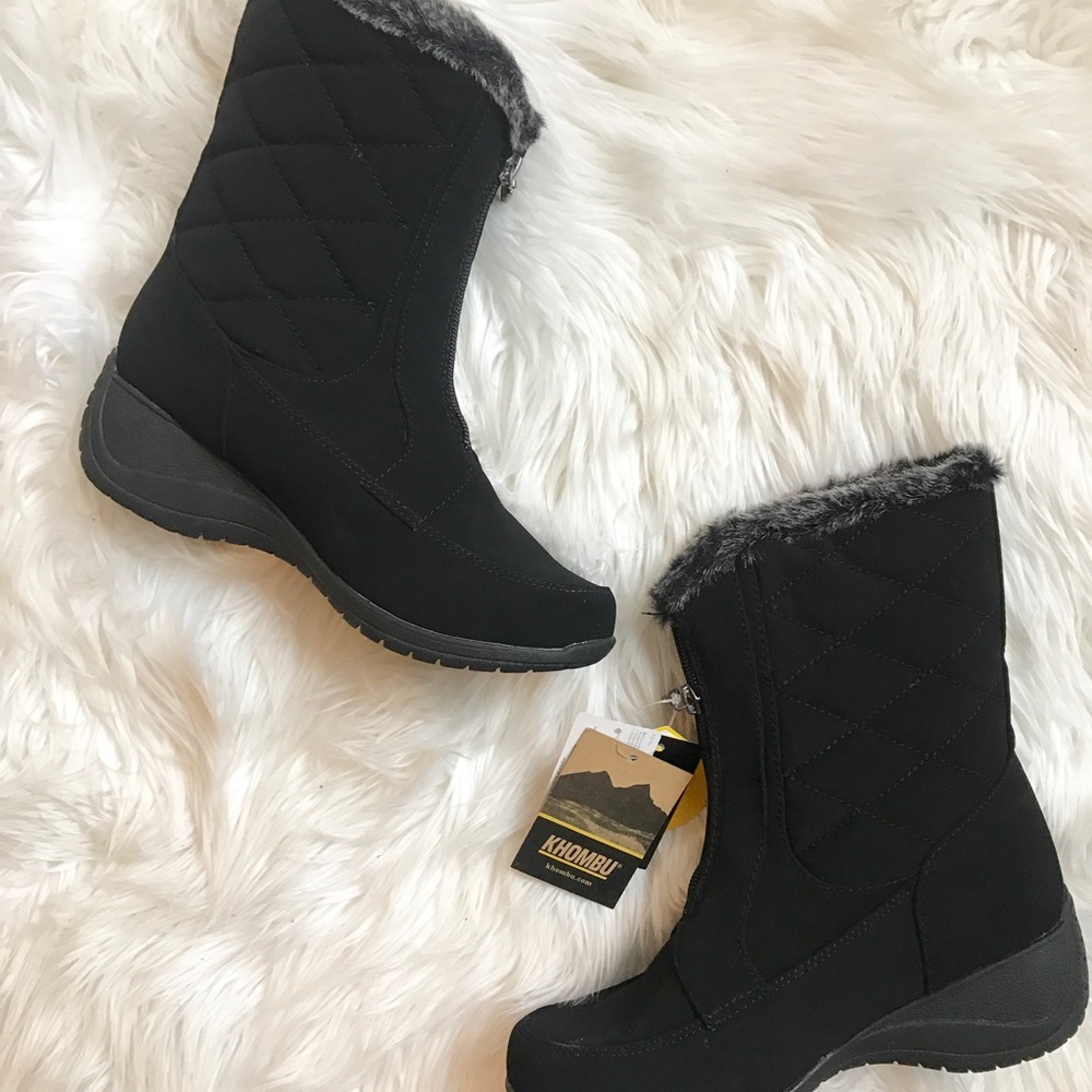 Black Fur Snowboots