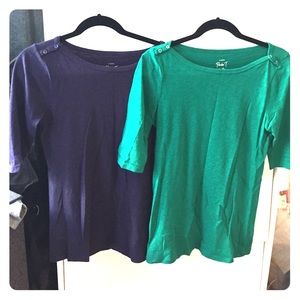 J Crew boatneck painter tee bundle