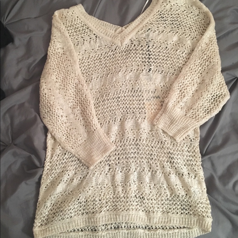 Off white crochet top