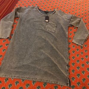 Stretchy denim tunic