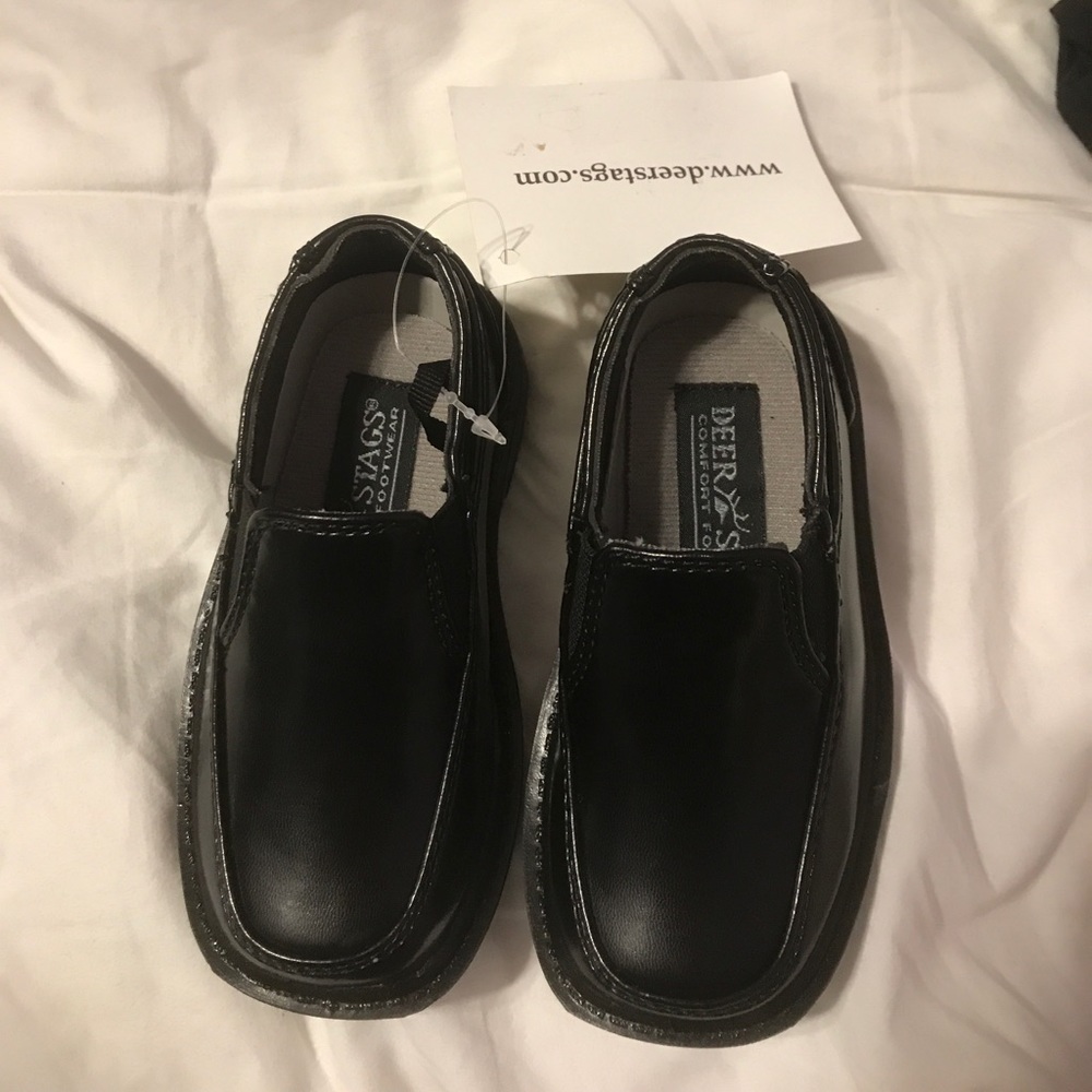 Kids black dress shoes