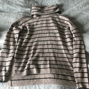 Grey Madewell Striped turtleneck sweater