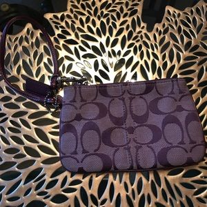 Purple Coach Wristlet