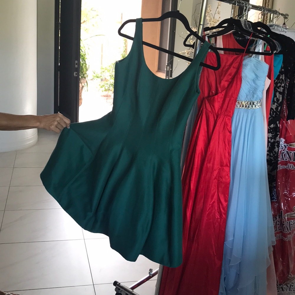 Green altered dress