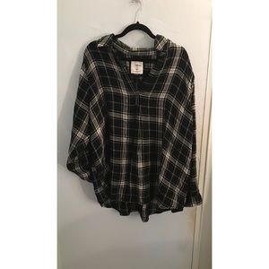 Plaid Over-Sized T-Shirt
