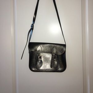 Black sparkly mini Cambridge Satchel
