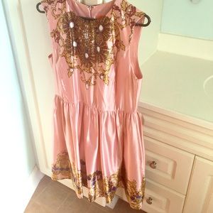 Pink satin dress