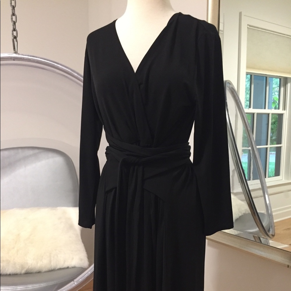 Black wrap dress
