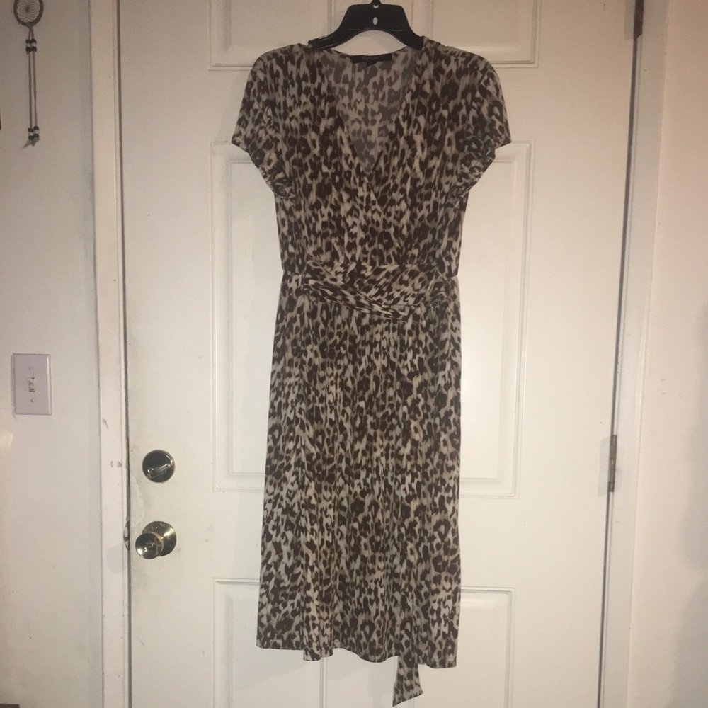 Pantology Brown and Cream Leopard Print - Size L